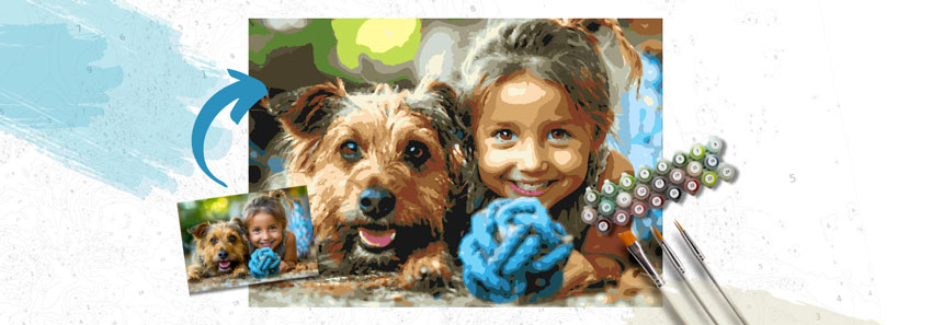 Transforme a sua fotografia numa pintura Pintar por números a partir de uma foto